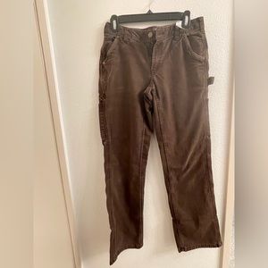 Carhartt, women’s, size 4, brown, original fit, work pants.